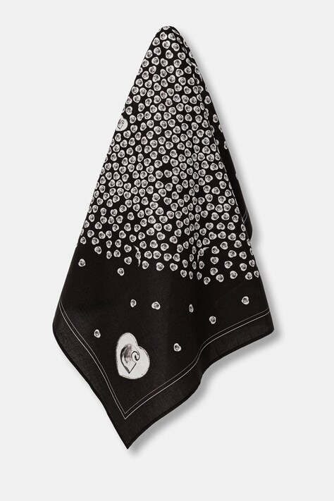 Carhartt WIP apaszka bawełniana Heart to Hartt Bandana kolor czarny wzorzysta I035746.89XX