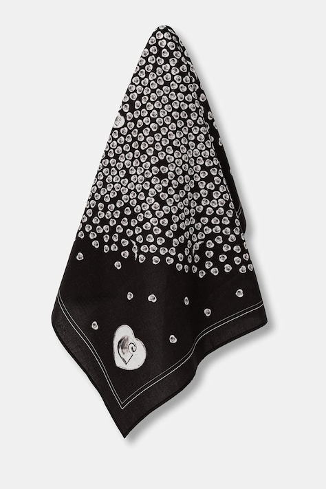 Бавовняна хустка на шию Carhartt WIP Heart to Hartt Bandana колір чорний візерунок I035746.89XX