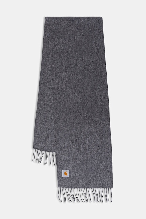 Carhartt WIP szalik wełniany Clan Scarf kolor szary gładki I013507.ZMXX