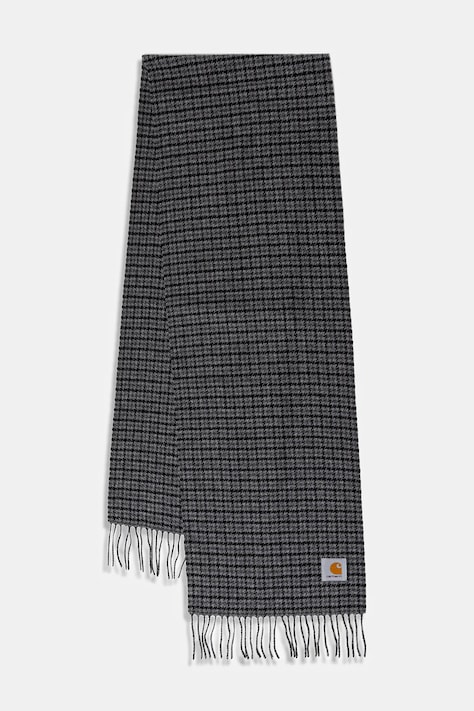Carhartt WIP szalik z dodatkiem wełny Lowis Scarf kolor szary wzorzysty I035472.35LXX