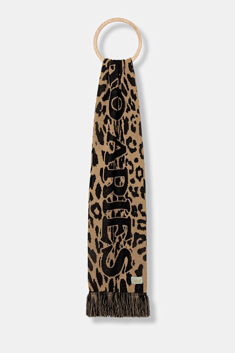 Aries szalik J'Adoro Aries Leopard kolor beżowy wzorzysty AR9010604