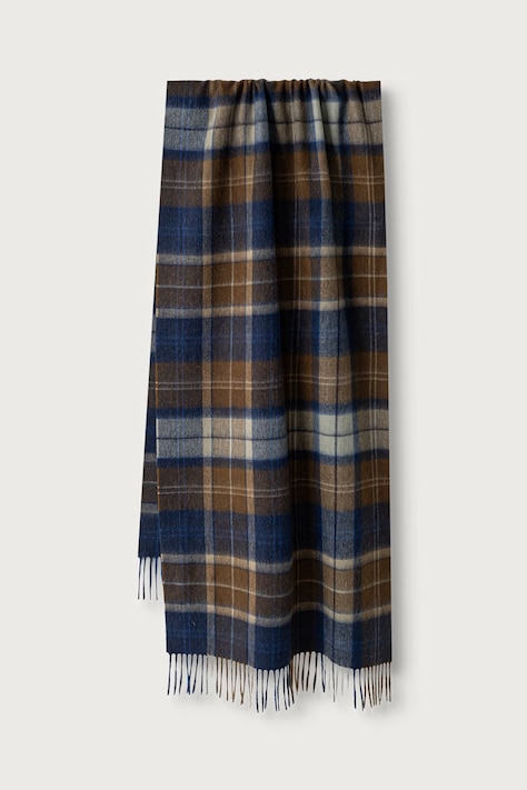 Barbour szalik wełniany granatowy USC0387
