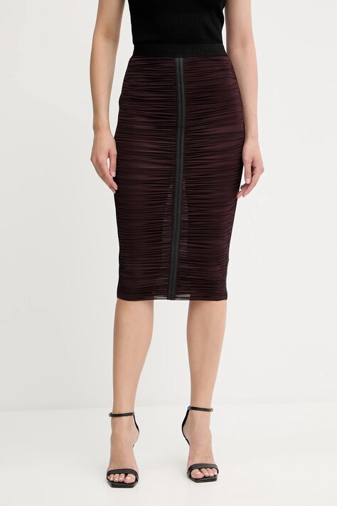 Спідниця Elisabetta Franchi колір бордовий midi олівець GO13256E2
