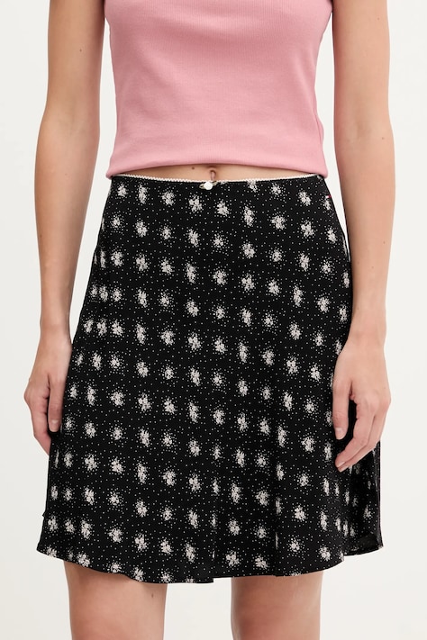 Спідниця Tommy Jeans колір чорний mini розкльошена DW0DW20981