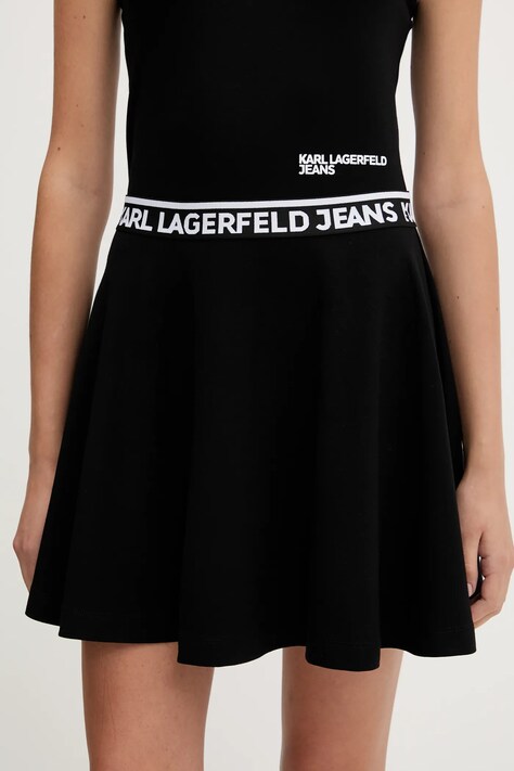 Спідниця Karl Lagerfeld Jeans колір чорний mini розкльошена A3W12004