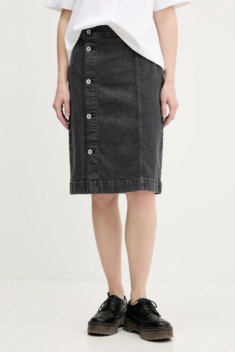 Джинсовая юбка Karl Lagerfeld Jeans цвет серый mini прямая A3W12010