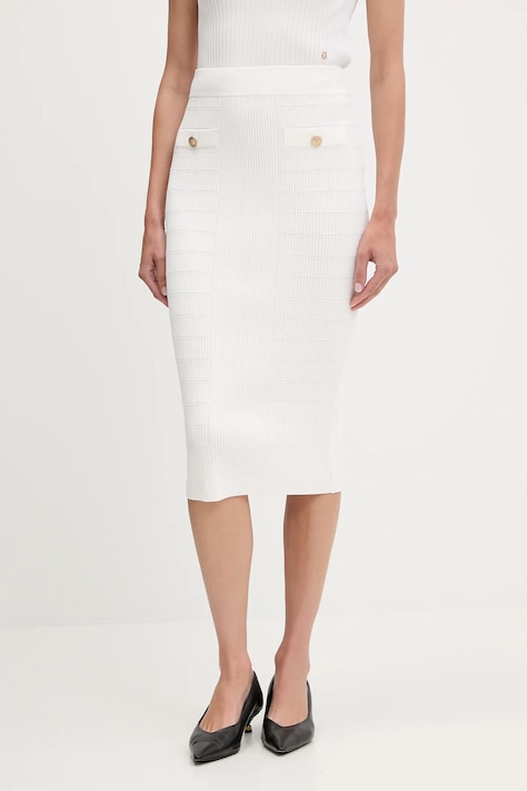 Φούστα Guess EVANGELINE χρώμα: άσπρο, W5YD66 Z0130