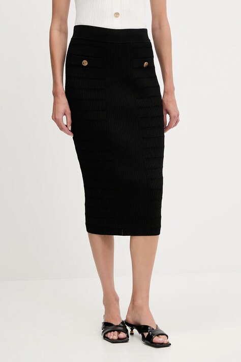 Спідниця Guess EVANGELINE колір чорний midi олівець W5YD66 Z0130