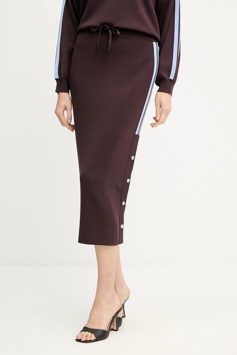 Pinko spódnica kolor bordowy midi prosta 105393 A2FQ