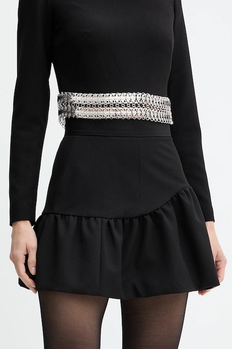Pinko spódnica kolor czarny mini rozkloszowana 105767 A2QV