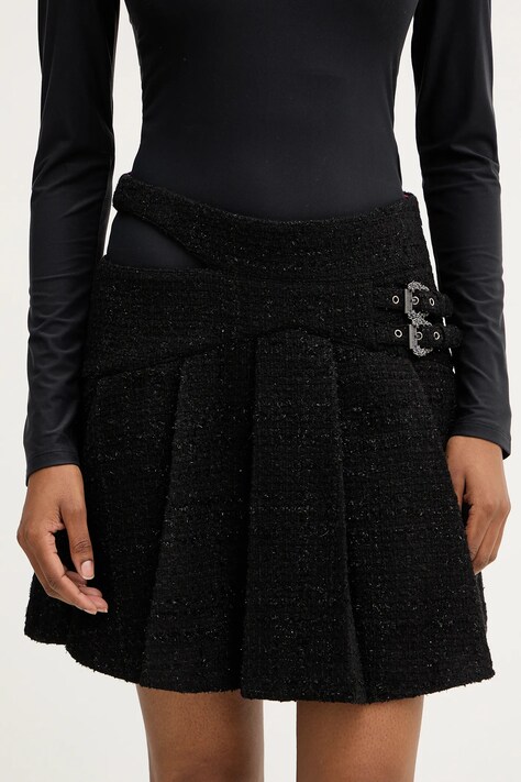 Versace Jeans Couture spódnica mini kolor czarny mini prosta 79HAE801 N0539
