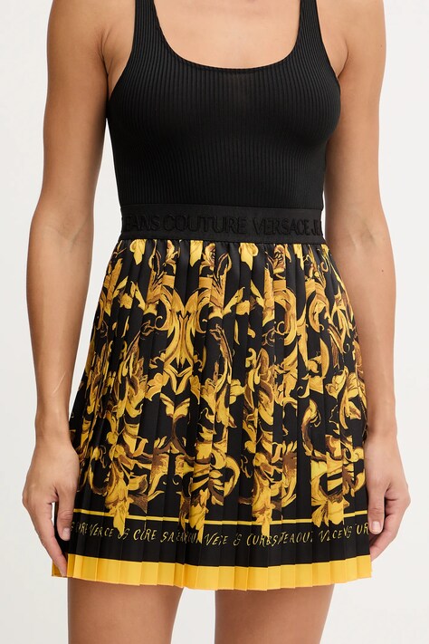 Φούστα Versace Jeans Couture χρώμα: μαύρο, 79HAE8P0 NS723