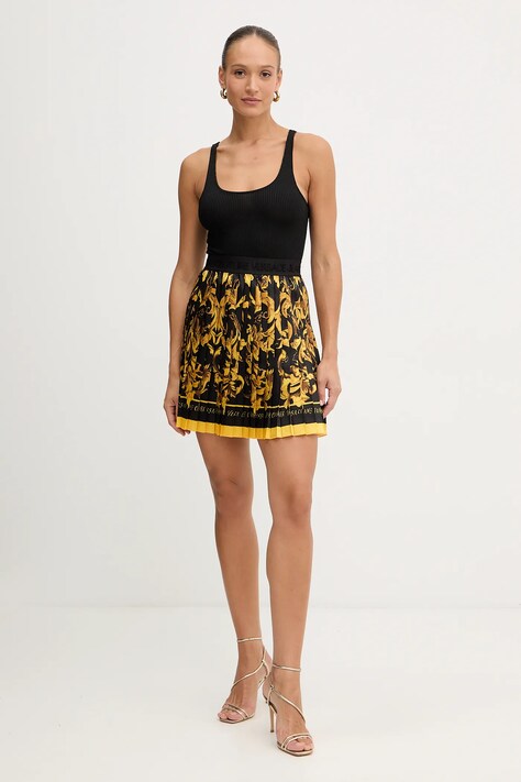 Versace Jeans Couture spódnica kolor czarny mini prosta 79HAE8P0 NS723