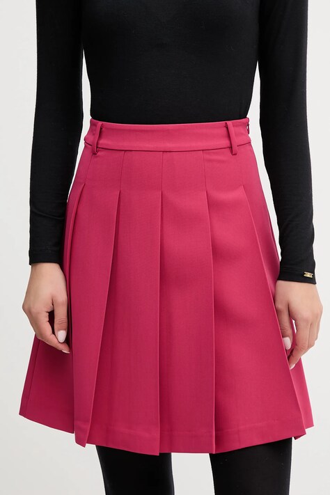 United Colors of Benetton spódnica kolor różowy mini rozkloszowana 4R4CD004W