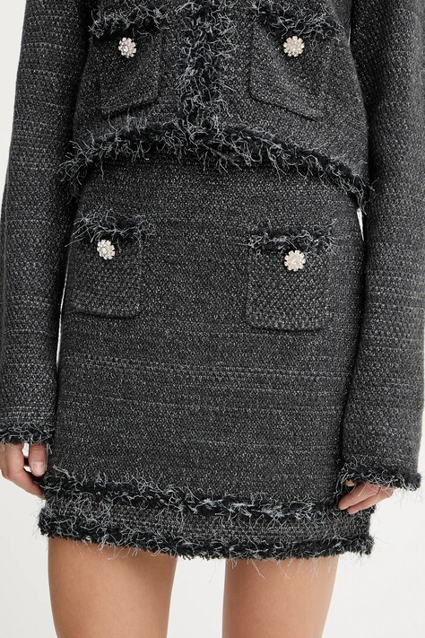 Blugirl Blumarine spódnica kolor czarny mini rozkloszowana RF5154.MA950