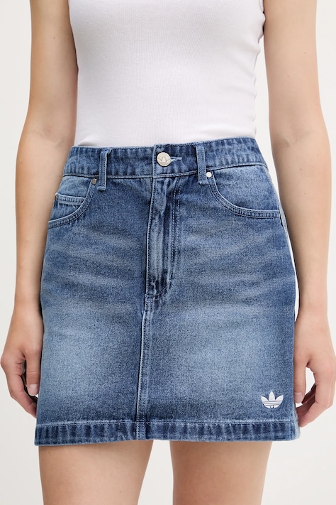 adidas Originals fustă jeans Denim Mini Skt mini, evazați, JW2649