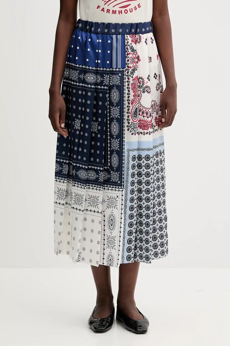 Юбка Weekend Max Mara LUNA цвет синий midi расклешённая 2525106021600