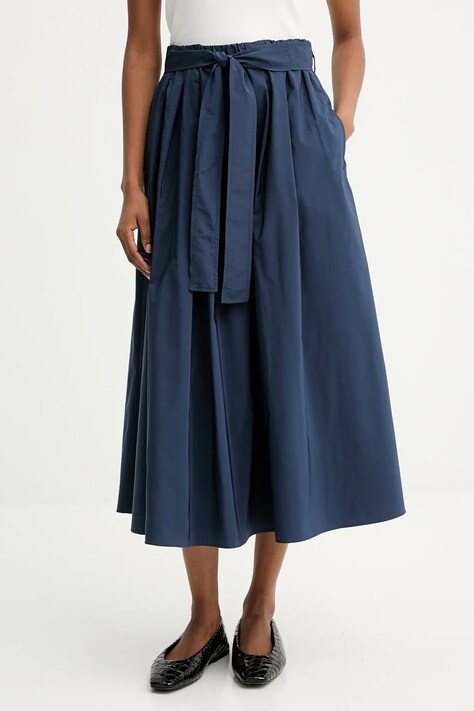 Weekend Max Mara spódnica ZARDA kolor granatowy midi rozkloszowana 2525106031600