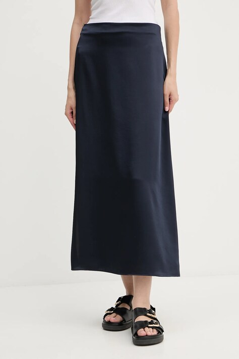 Weekend Max Mara spódnica ANGELO kolor granatowy maxi rozkloszowana 2525106041600