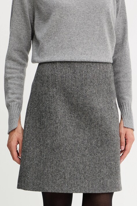 Weekend Max Mara spódnica wełniana MARCHE kolor szary mini prosta 2525106022600