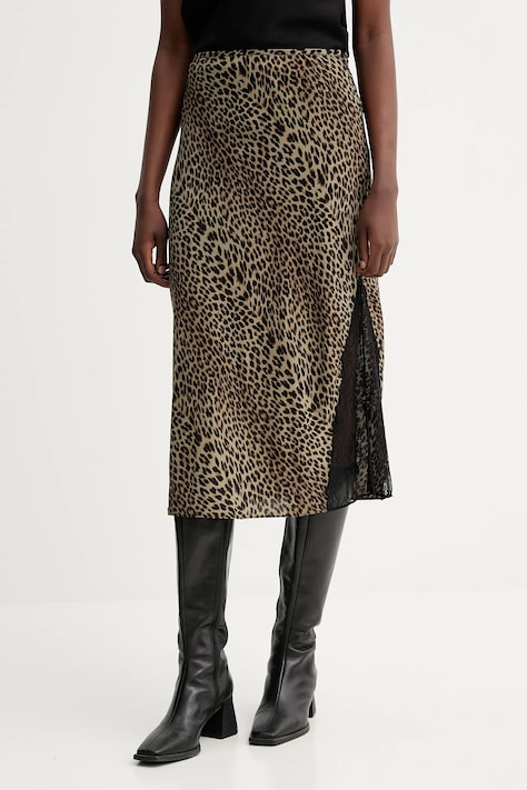 Спідниця ZADIG&VOLTAIRE колір зелений midi розкльошена WWSK01622