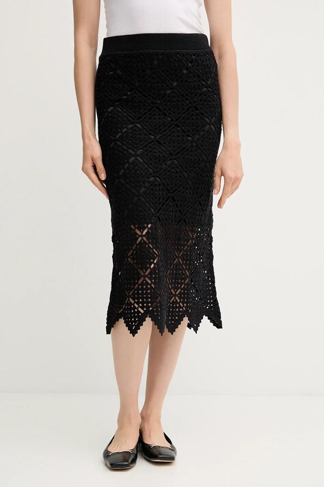 Dkny spódnica kolor czarny midi prosta P5ERAX27
