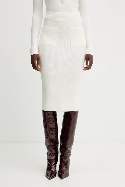 Пола Guess HARLEY в бежово среднодълга със стандартна кройка W5BD94 Z0572