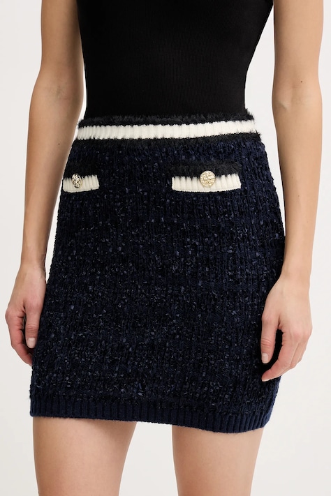Guess szoknya AOMORI sötétkék, mini, ceruza fazonú, W5BD1X Z4090