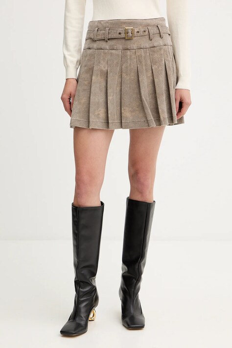 Guess spódnica ESTELL kolor beżowy mini rozkloszowana W5BD0I W2490