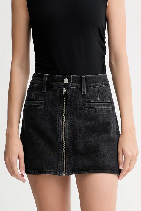 Levi's farmer szoknya fekete, mini, ceruza fazonú, 003RP