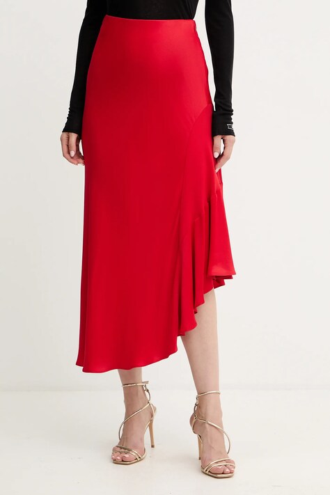 Twinset spódnica kolor czerwony midi prosta 252LI2TCC