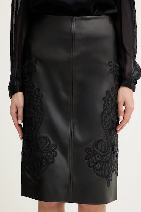 Twinset spódnica kolor czarny midi prosta 252TT2011