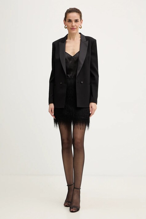 Twinset spódnica kolor czarny mini prosta 252TT2302