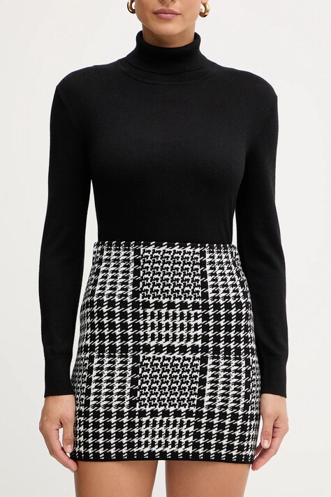 Спідниця з додаванням вовни Twinset колір білий mini пряма 252TT3041