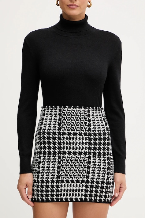 Twinset spódnica z dodatkiem wełny kolor biały mini prosta 252TT3041