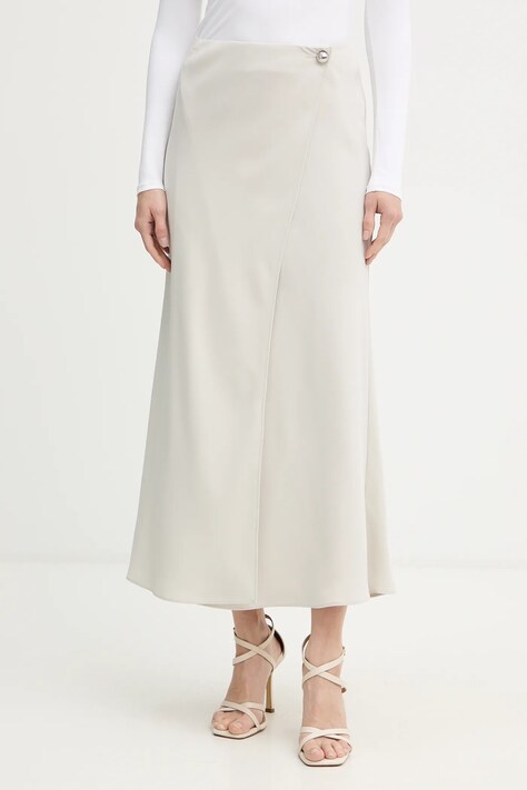 Armani Exchange spódnica kolor beżowy maxi prosta XW001243 AF16125