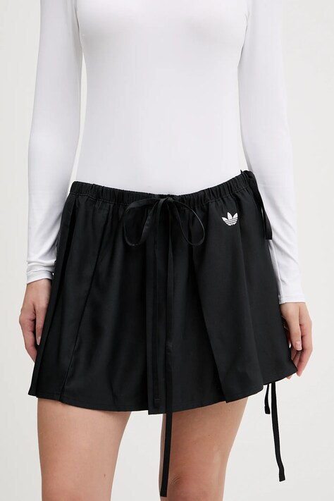 adidas Originals spódnica Ribbon Skirt kolor czarny mini rozkloszowana JX2554