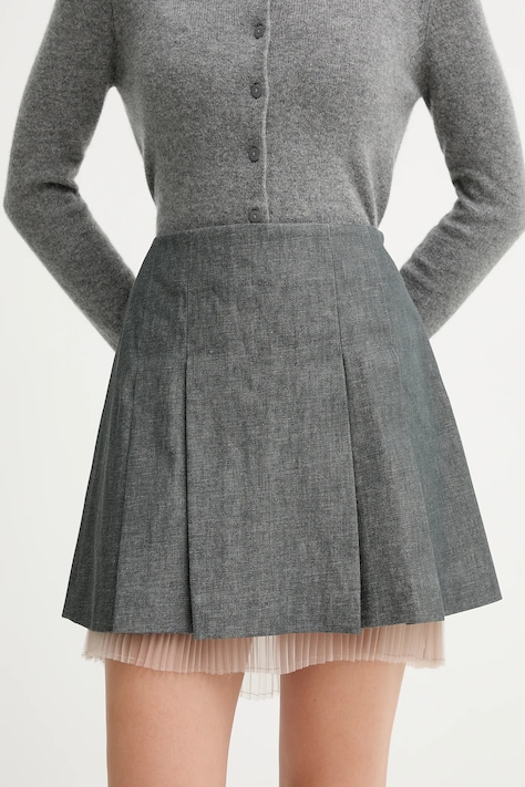 Sukňa MAX&Co. šedá farba, mini, áčkový strih, 2526106091200