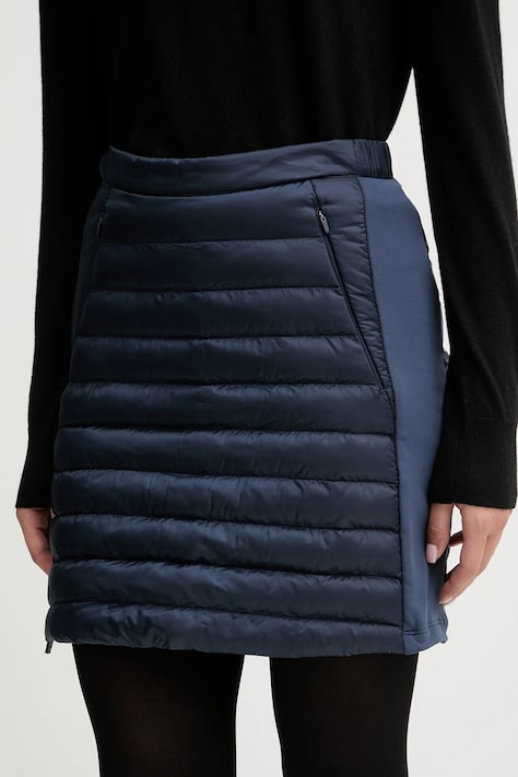 Jack Wolfskin fustă sport ROUTEBURN PRO culoarea bleumarin, mini, drept, A65184