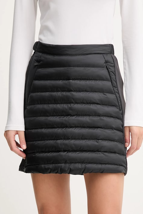 Jack Wolfskin fustă sport ROUTEBURN PRO culoarea negru, mini, drept, A65184
