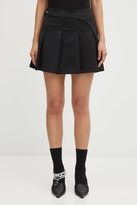 Heliot Emil spódnica kolor czarny mini rozkloszowana AW25_W_12_050_BLK01