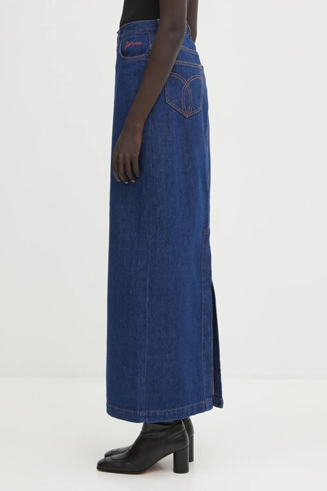 Джинсова спідниця Fiorucci Open Front Embroidered Maxi Denim — фото 2