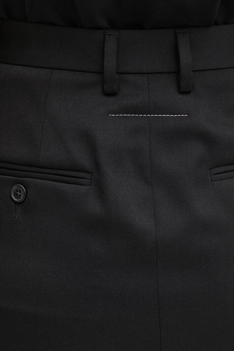 Спідниця з шерстю MM6 Maison Margiela — AW25-SDD0EW, чорний — фото 5