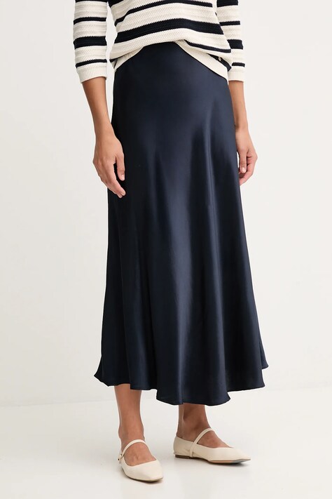 Pedro del Hierro fustă culoarea bleumarin, midi, evazați, 7592138