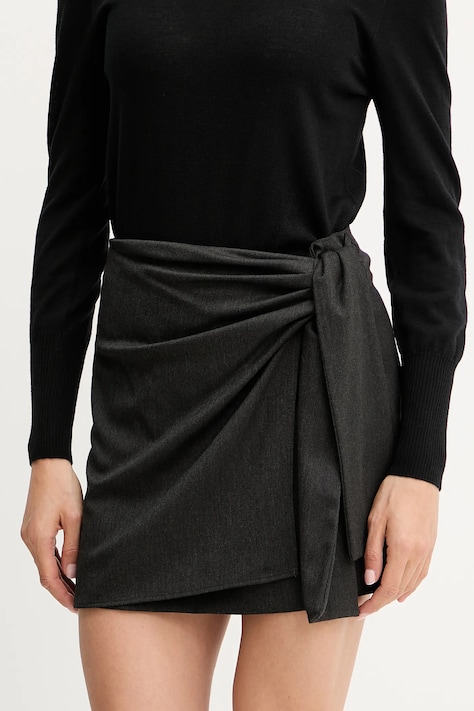 Marella fustă Emme by Marella culoarea gri, mini, drept, 2525106031200
