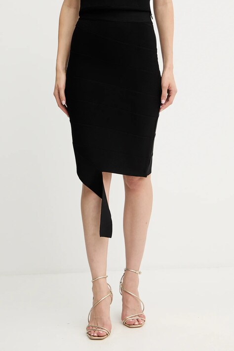 Herve Leger spódnica Alma kolor czarny mini prosta HLT3536090