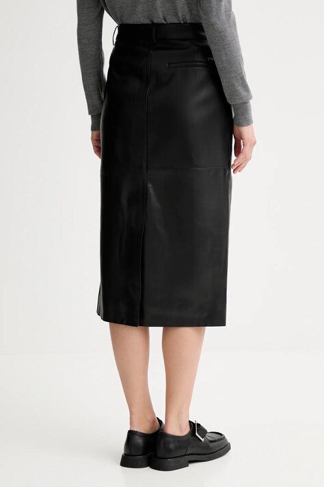 Calvin Klein spódnica kolor czarny midi prosta LV044D651G