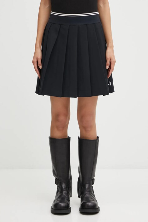 Fred Perry spódnica kolor czarny mini rozkloszowana E1105