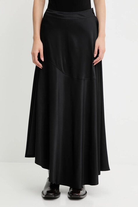Our Legacy spódnica Waltz kolor czarny maxi rozkloszowana W4254WF