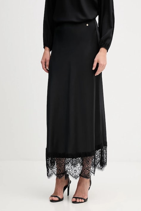 Sukňa Pedro del Hierro čierna farba, midi, áčkový strih, 7592146